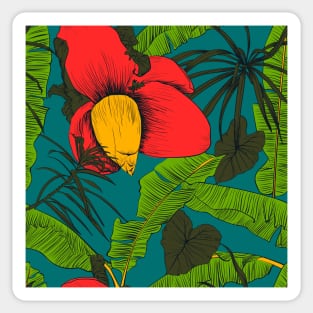 Seamless tropical pattern with banana palms Sticker